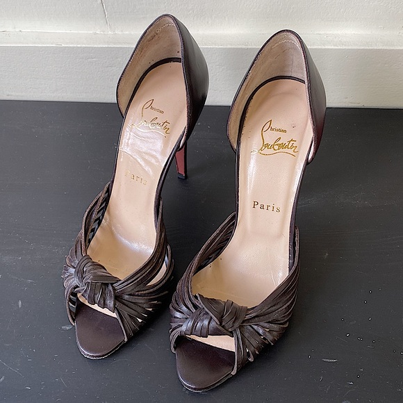 Christian Louboutin Brown D’Orsay Heel size 39 - Picture 1 of 11